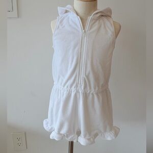 Janie and Jack White Hooded romper